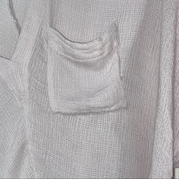 💕 Free People Morning Solid White (Slight Pink Tone) Long Sleeve Top Large - Picture 13 of 15